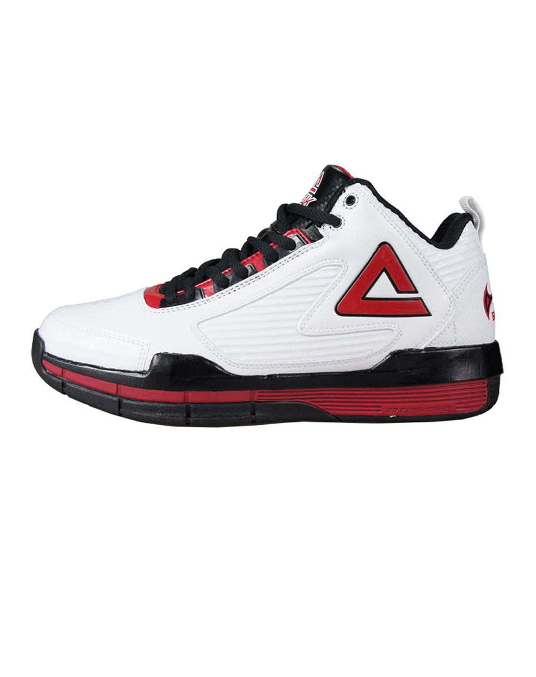 透气减震 男款白配黑色篮球鞋 巴蒂尔八代