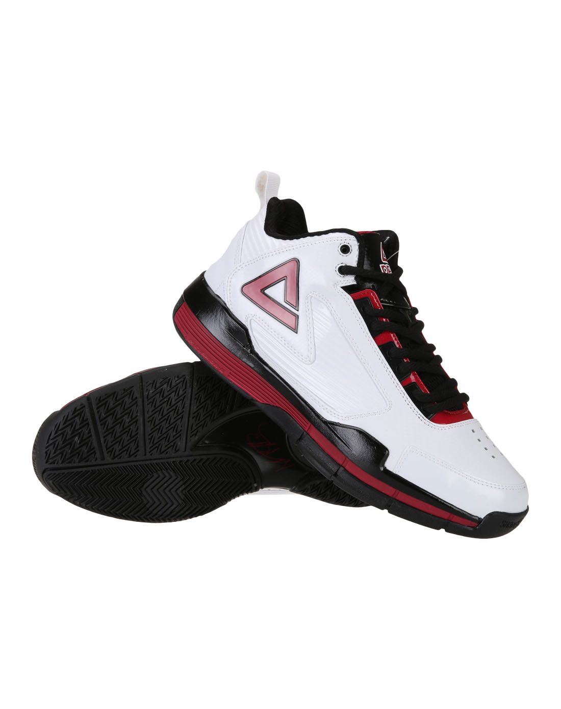 透气减震 男款白配黑色篮球鞋 巴蒂尔八代