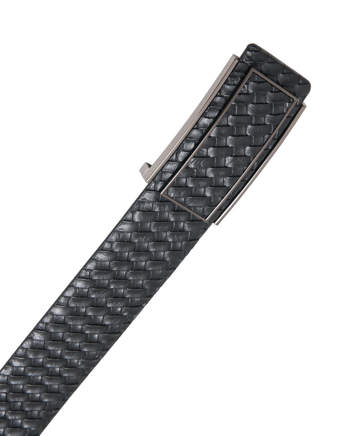 男士编织纹牛皮休闲商务皮带