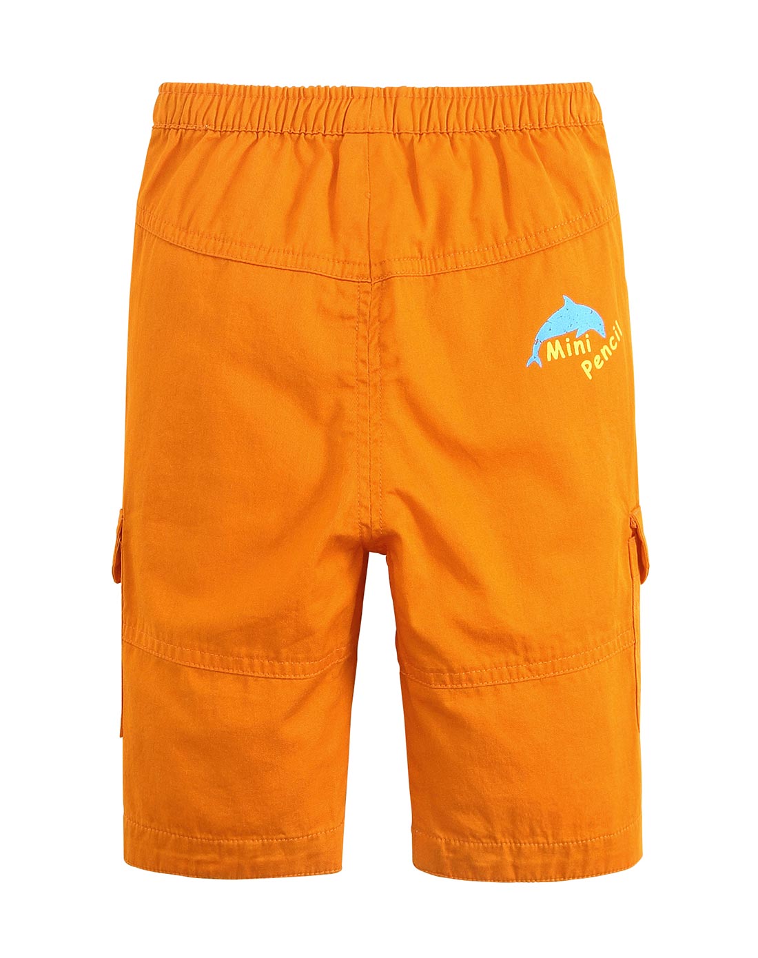 男童橙色梭织短裤