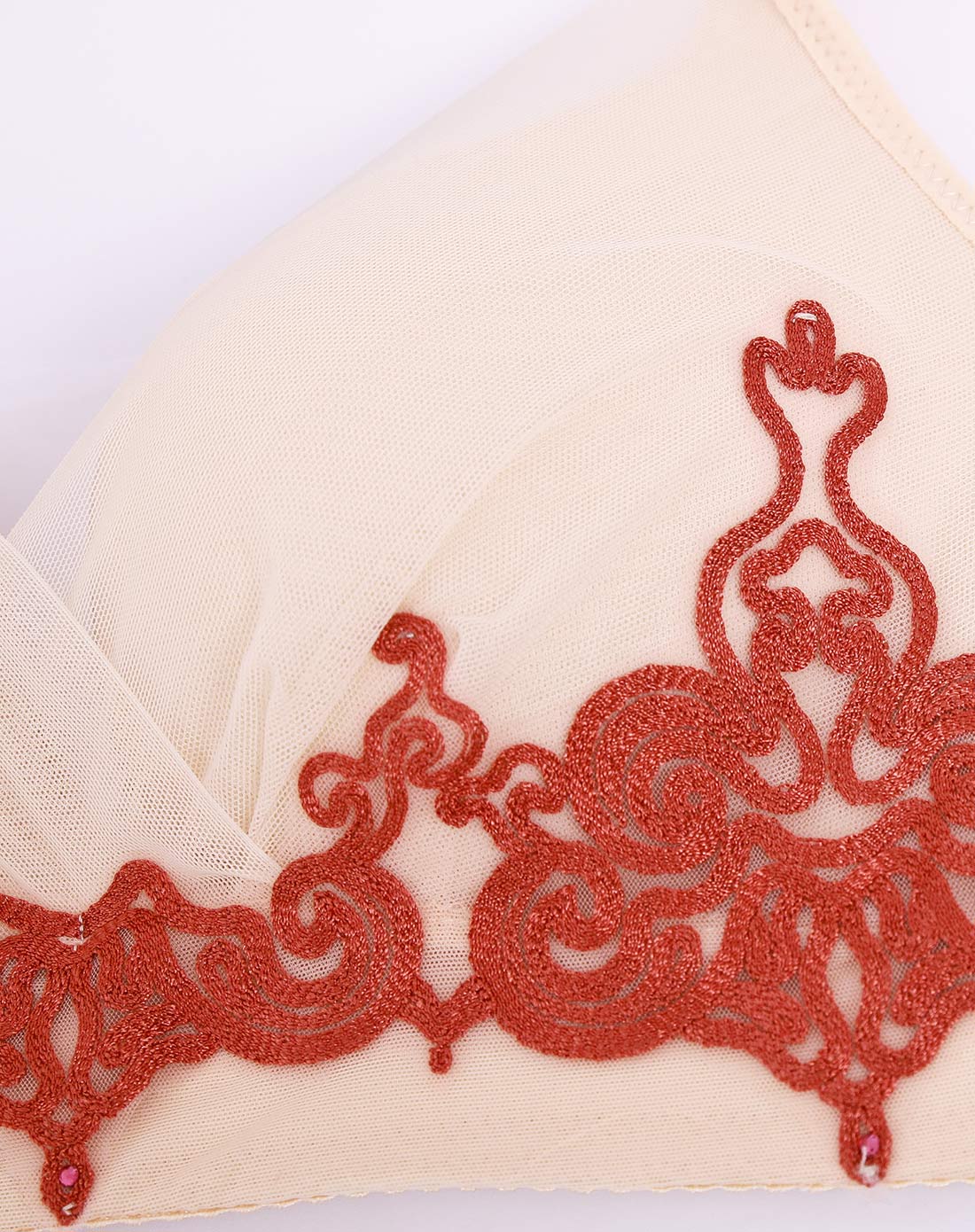 内衣移动端专场翠羽霓裳肤色精致蕾丝刺绣抹胸网纱舒适深v聚拢调整型