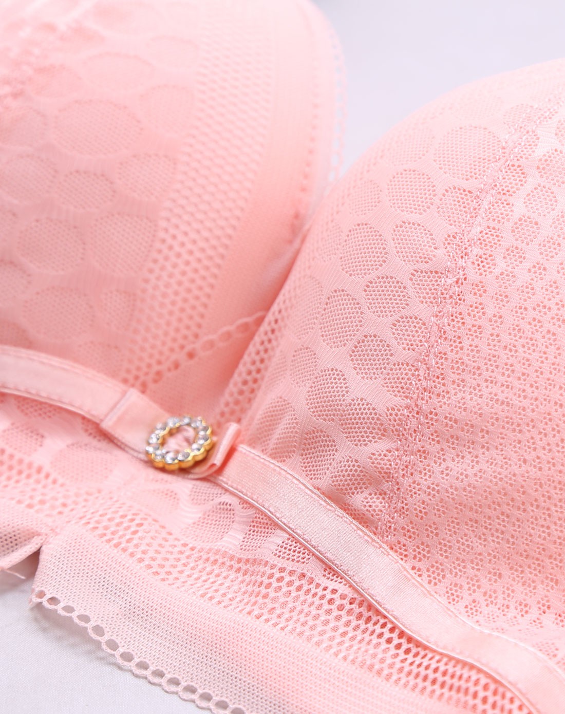 粉色都市皇妃舒适聚拢3/4上薄下厚调整型文胸