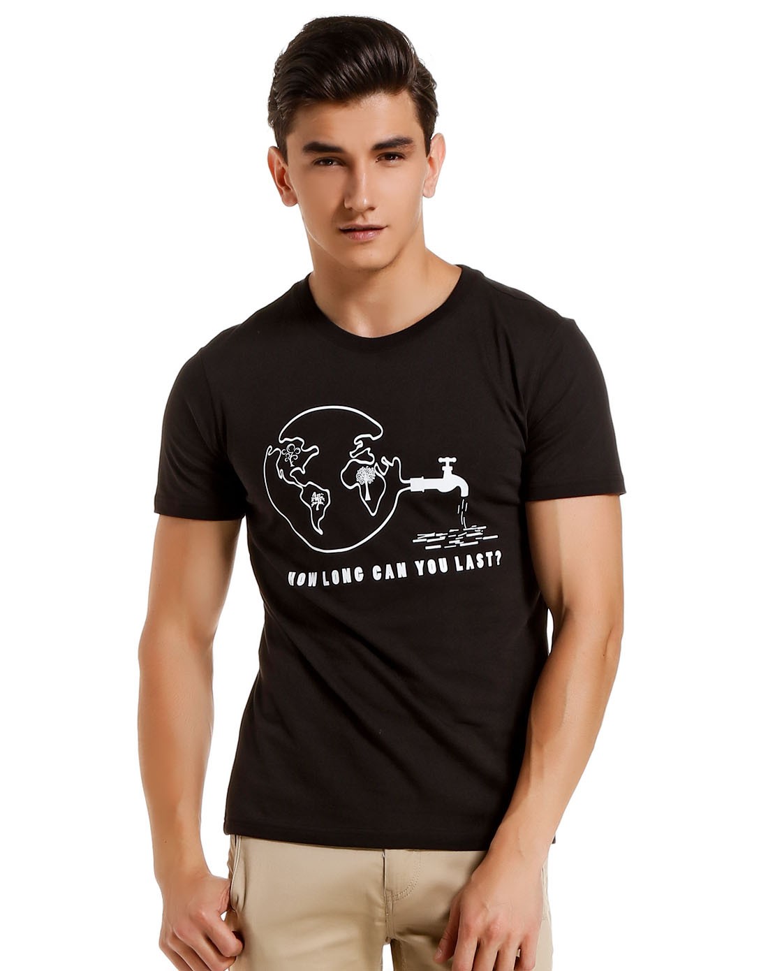 美特斯邦威metersbonwe男装反季专场男图案短袖t恤影黑60116199_唯品