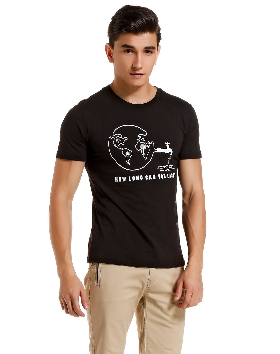 美特斯邦威metersbonwe男装反季专场男图案短袖t恤影黑60116199_唯品