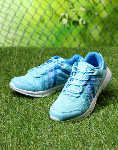 361°女士炫彩鞋服专场简约时尚 女款浅蓝/浅橙色综训鞋 综训系列