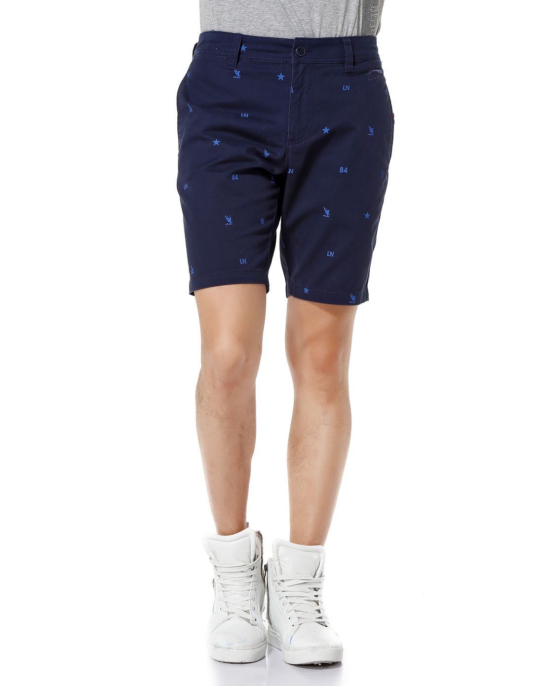 纯棉 男款藏蓝色短裤 百搭休闲