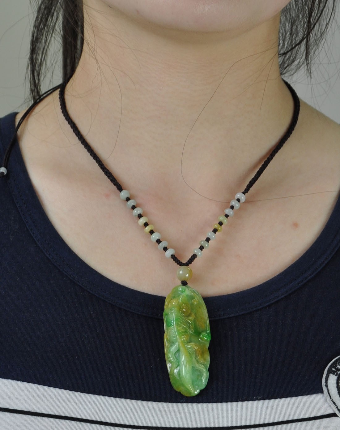 艾多丽idllis玉器专场顶级稀有黄绿翡翠吊坠-富贵优游-5730407_唯品会