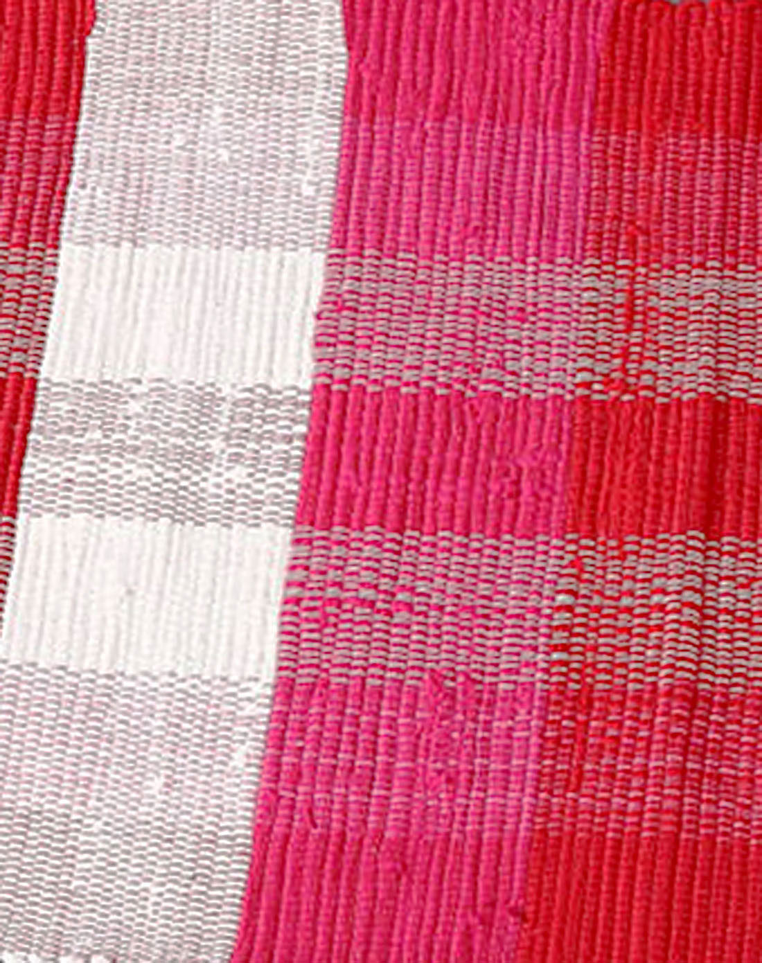 碎布地垫-绯红格70*120cm