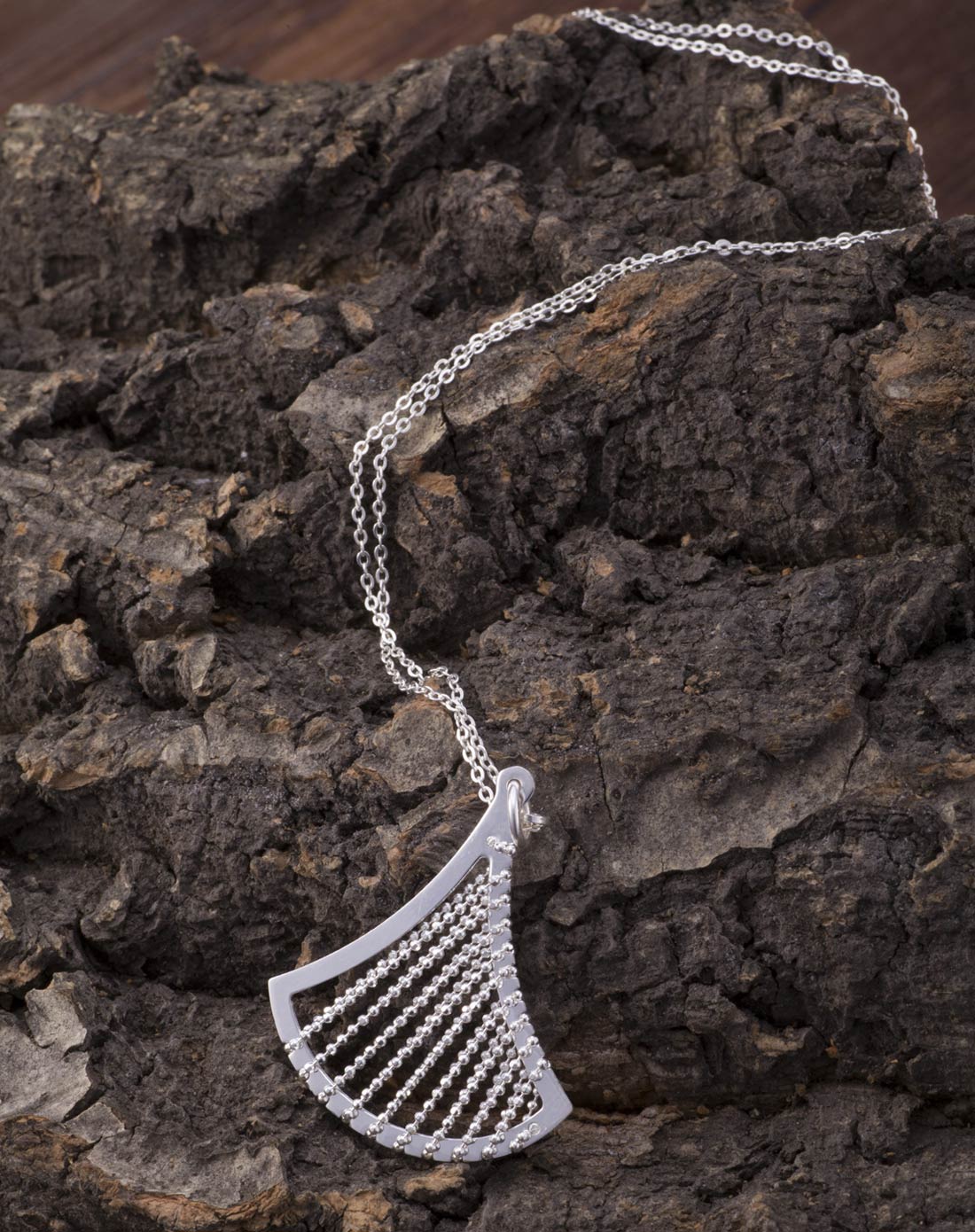 全球首发意大利la corona925纯银扇形皇冠吊坠项链