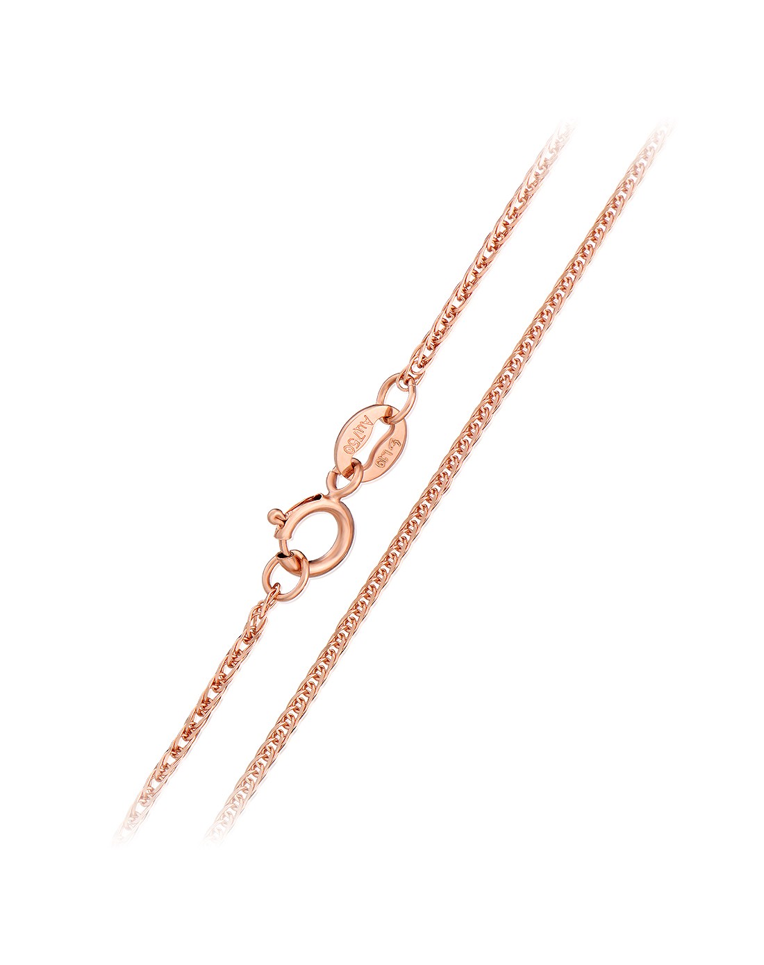 18k金玫瑰金肖邦链k金项链(定价)