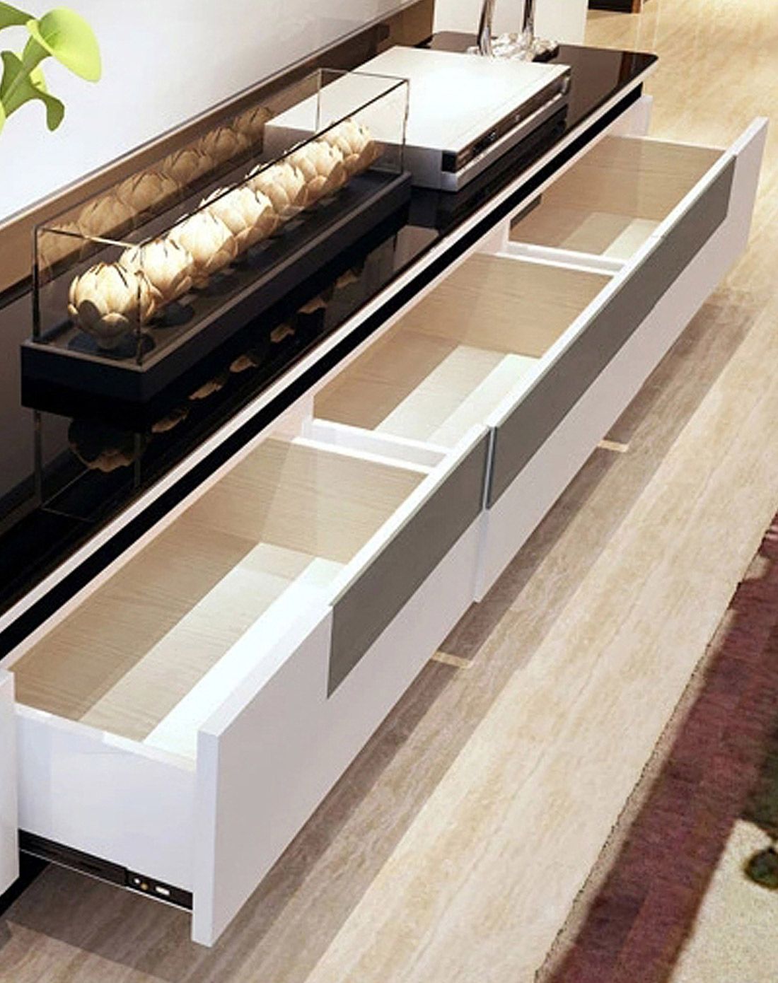 香榭印象 2.4米电视柜 现代简约 时尚钢化玻璃电视柜 608-2