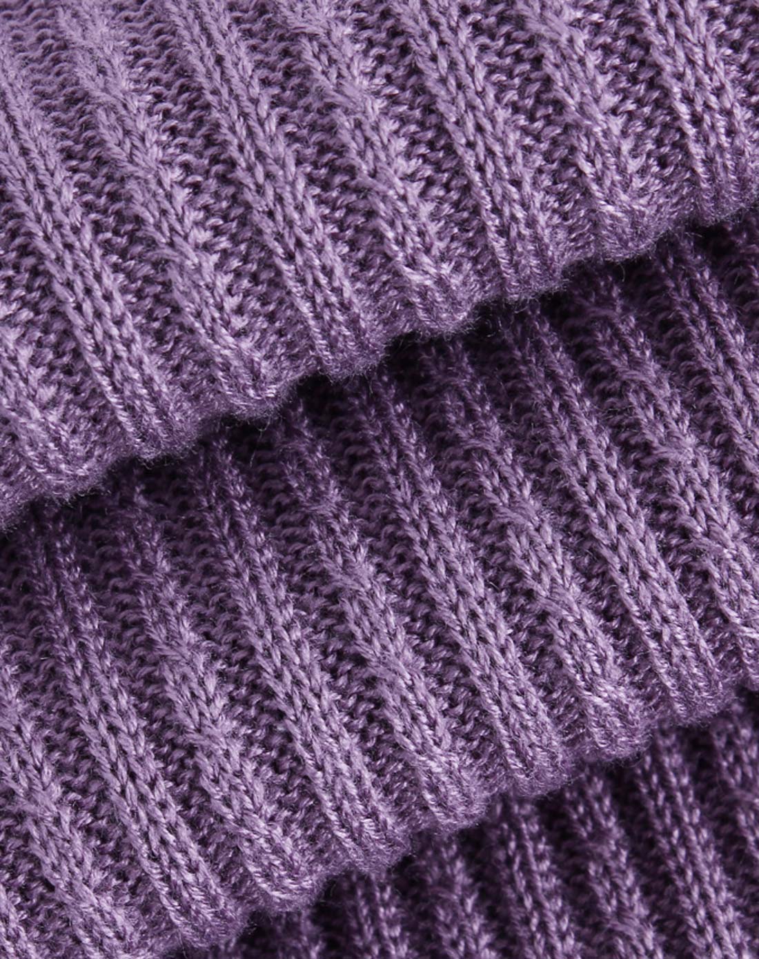 紫罗兰色纯色修身显瘦五分袖针织衫