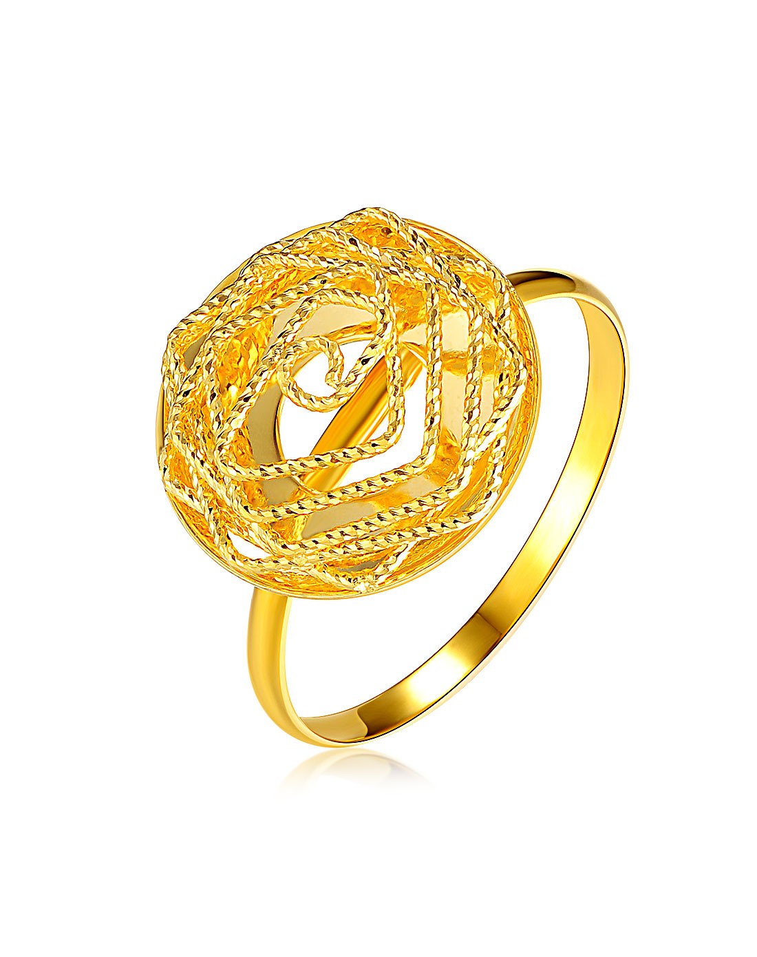 【全球首发】靓彩 黄色9k金戒指 1.68克