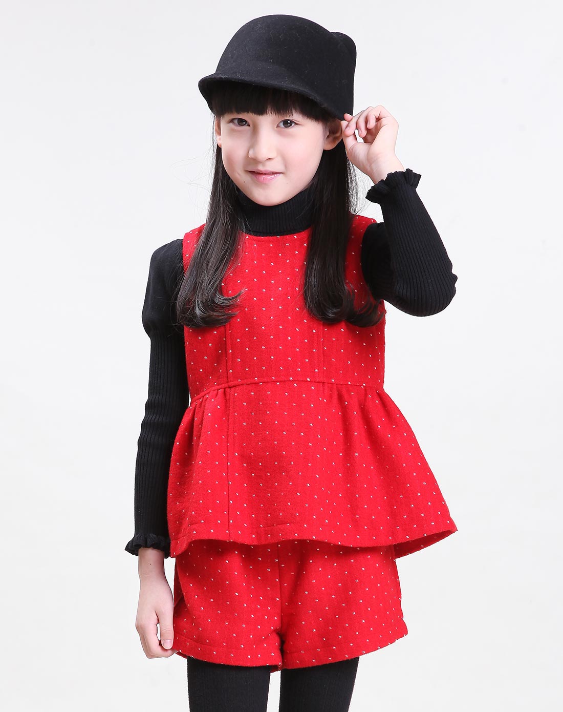 笛莎deesha女童套装搭配专场女童红色套装141753602