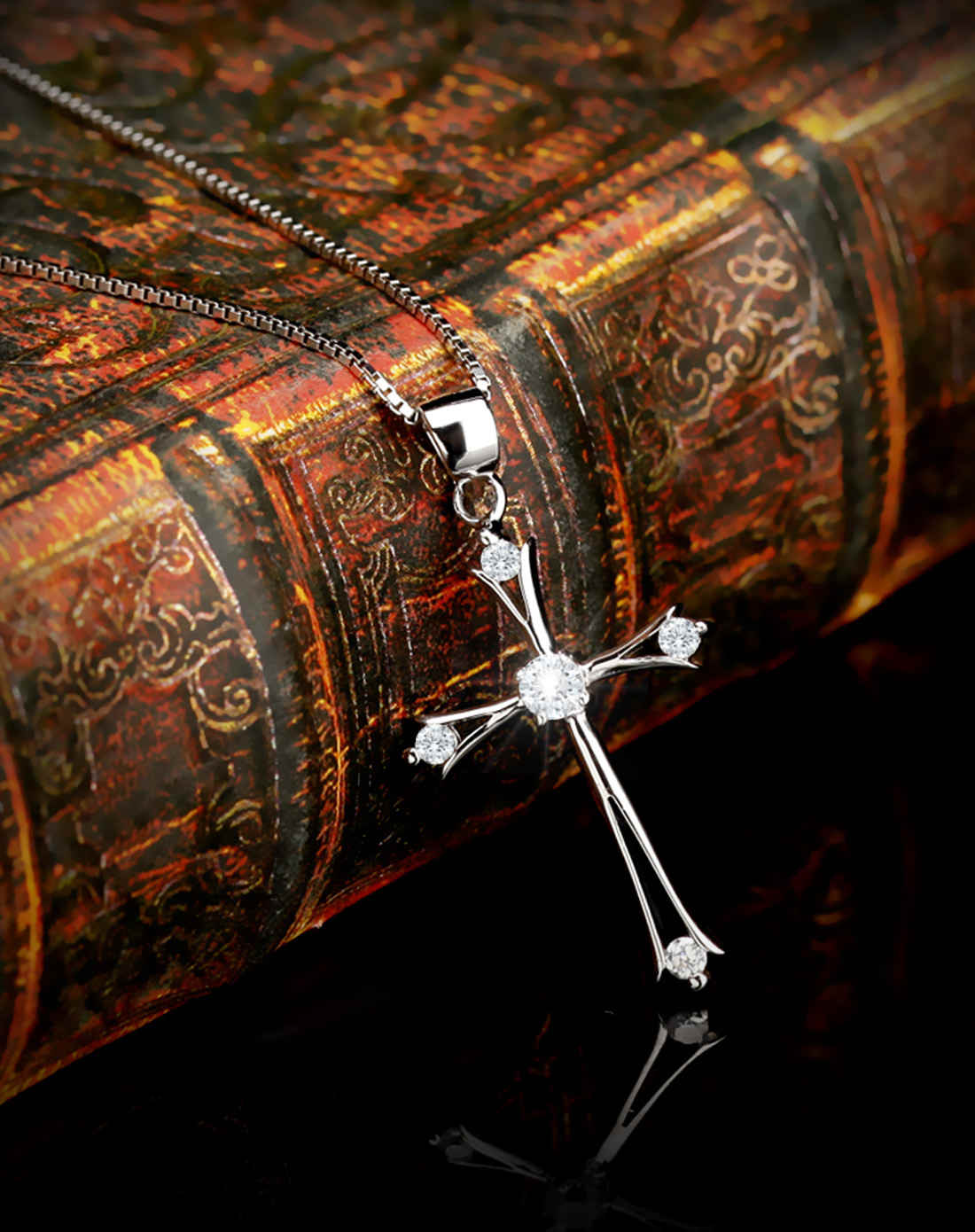 specials925银十字架项链巴黎圣母院祈祷