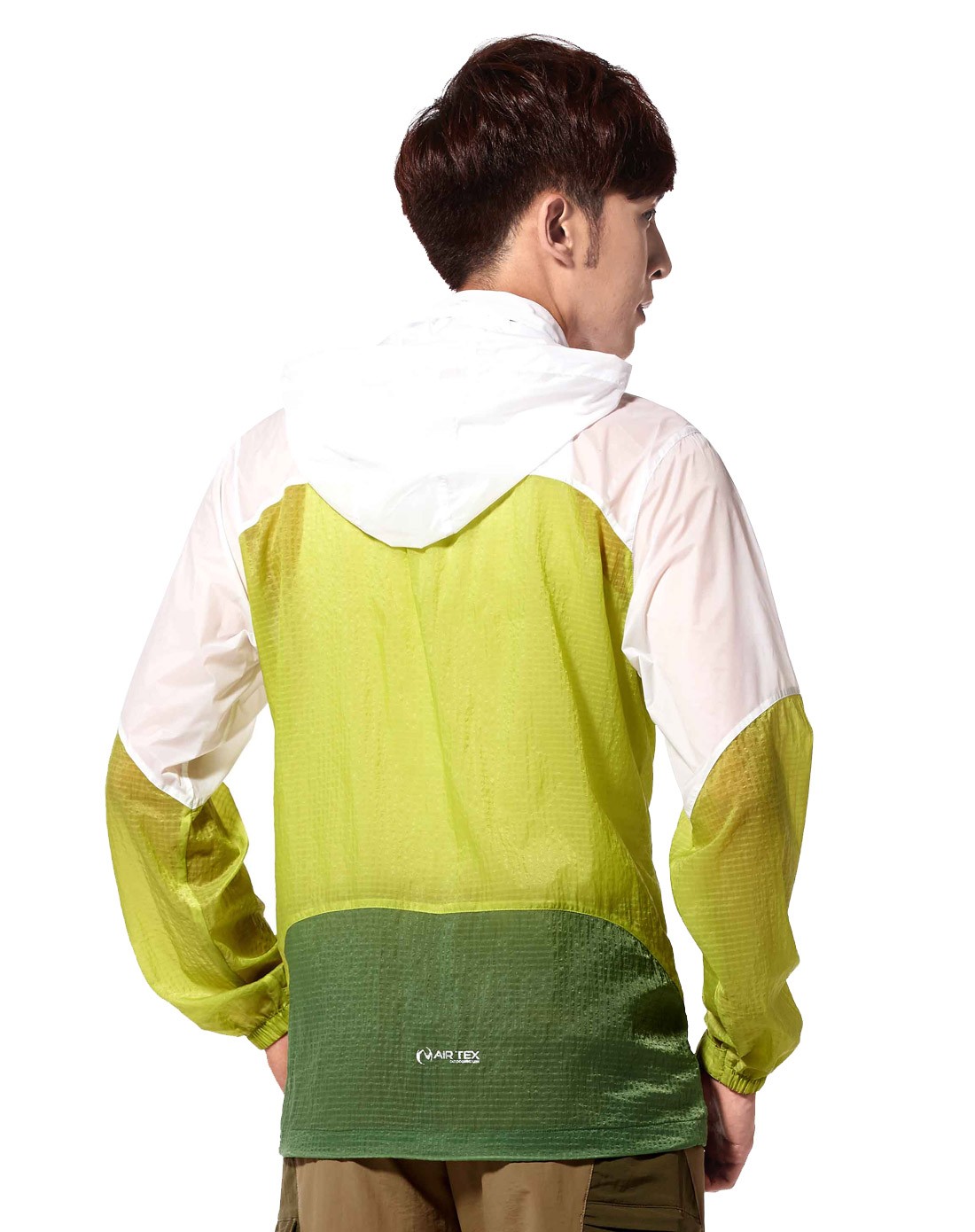 亚特 男式果绿/草绿防晒超轻超薄皮肤风衣