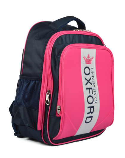 university of oxford牛津大学英伦皇冠深蓝/桃红护脊减负健康书包nj