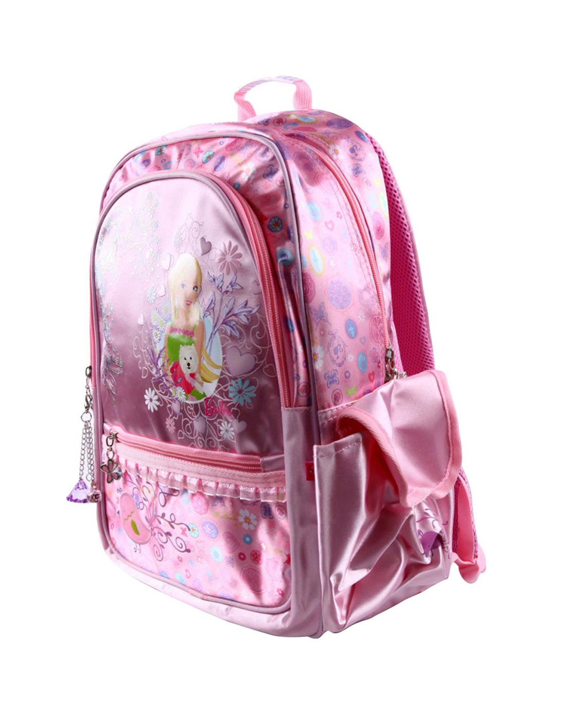 芭比女童粉色书包