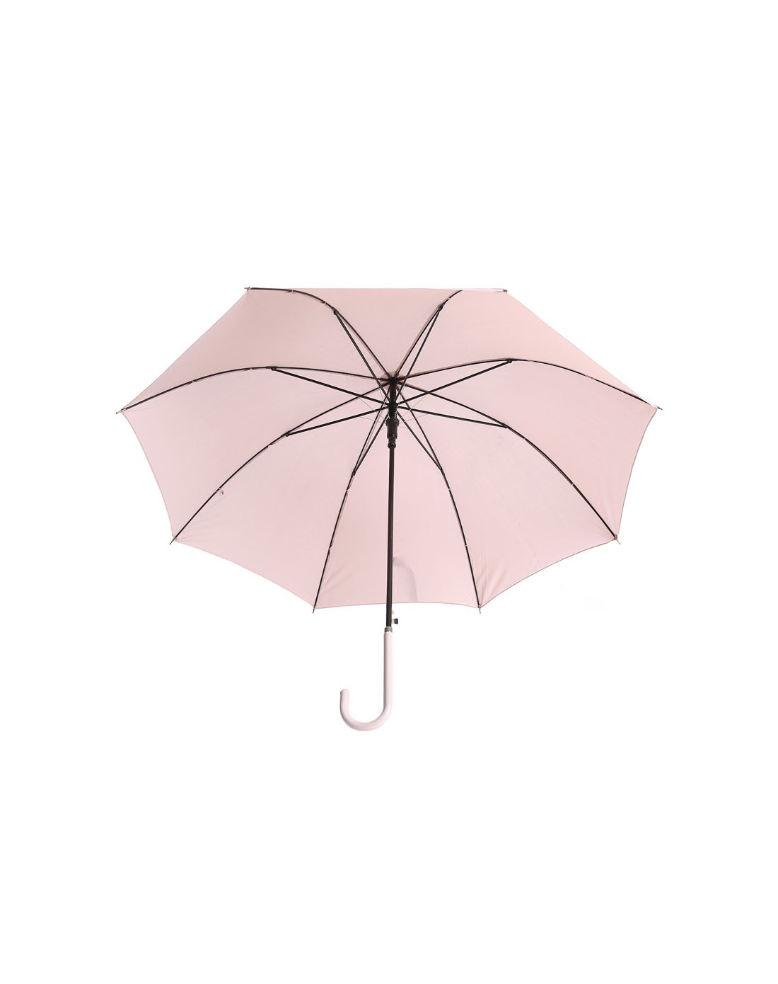 > may brunch 淡粉色纯色自动长柄雨伞