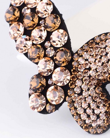 mado麦朵蝶飞凤舞金色闪钻刘海夹边夹