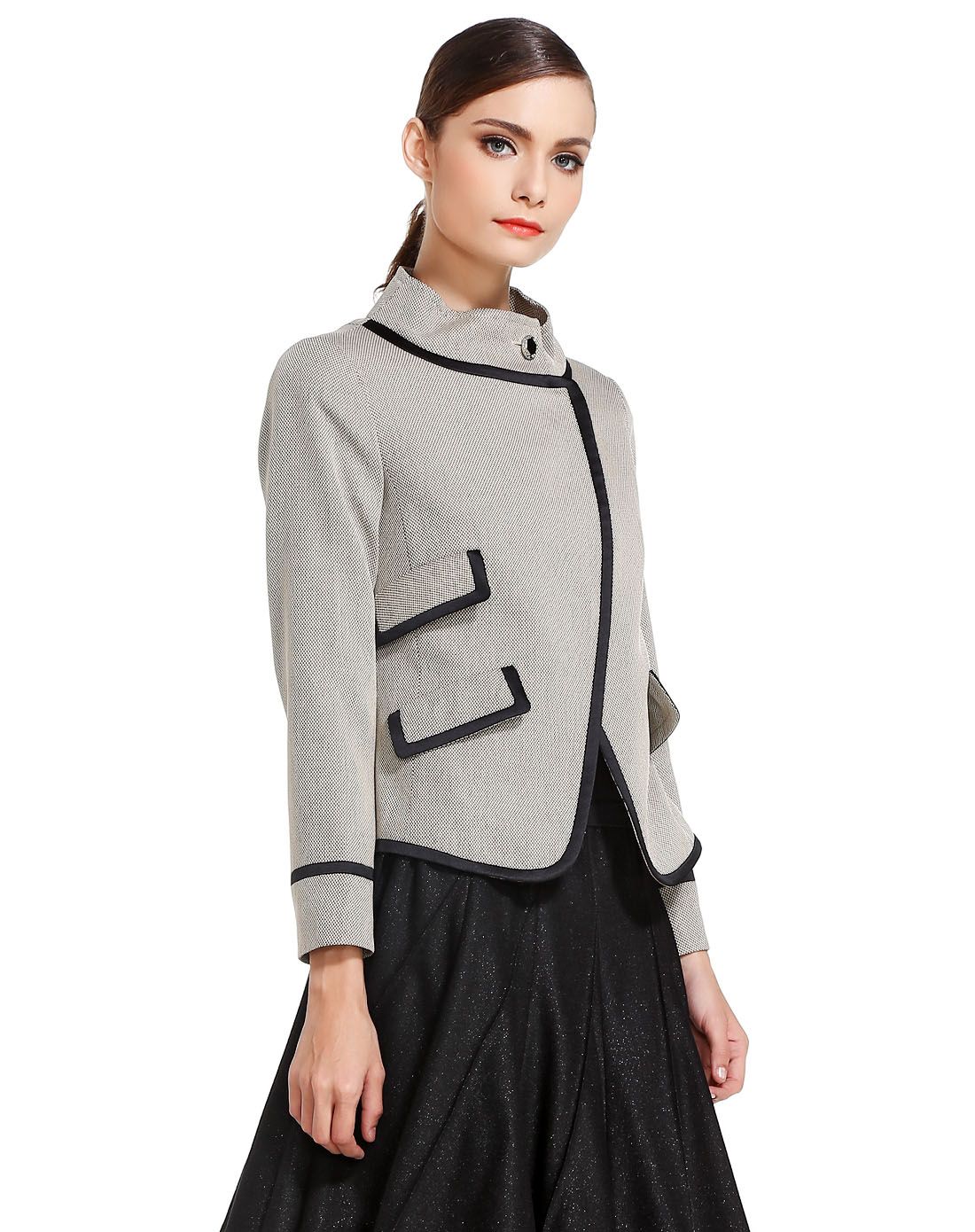 滕氏tengs&萨侬sanong&艾温蒂芬arwen defee女装滕氏tengs米杏/黑色