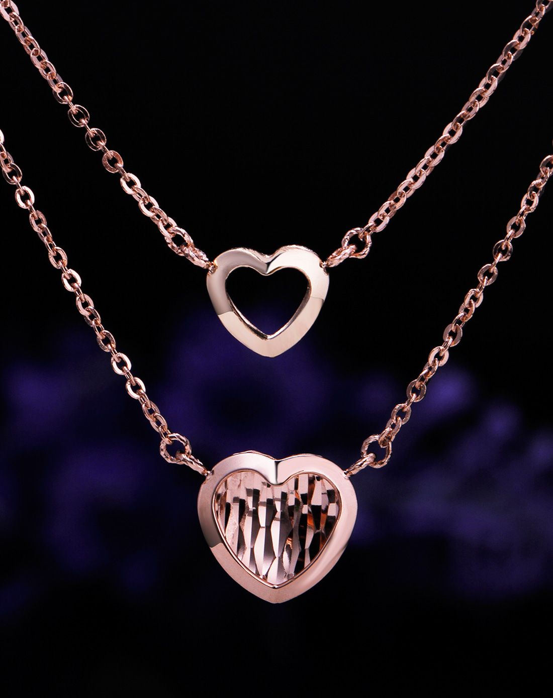 18k玫瑰金k金套链