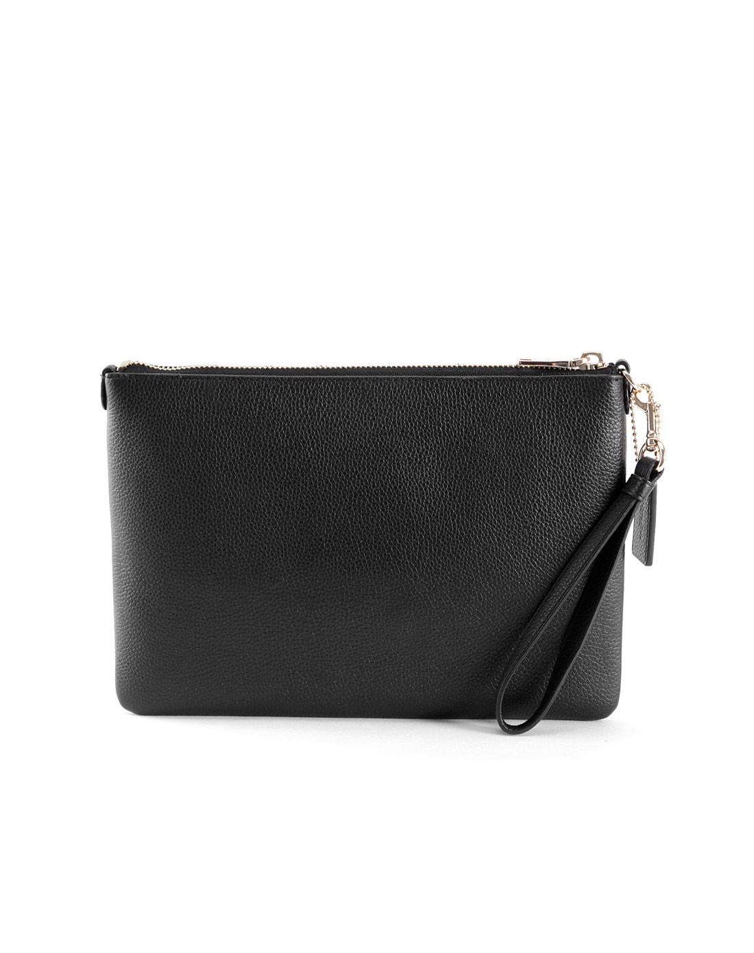 coach女士黑色纯皮手拿包