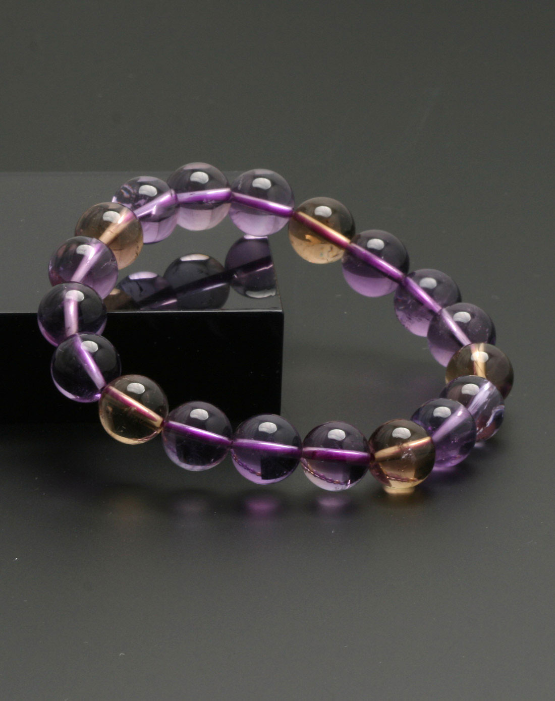 天然水晶紫黄晶手链-智慧财富(9-8mm)