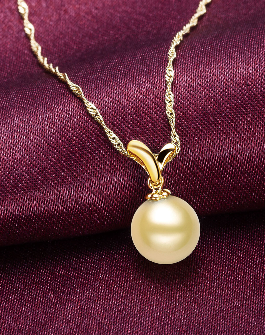 黄金南洋金珍珠吊坠-舞动(附国检证书)