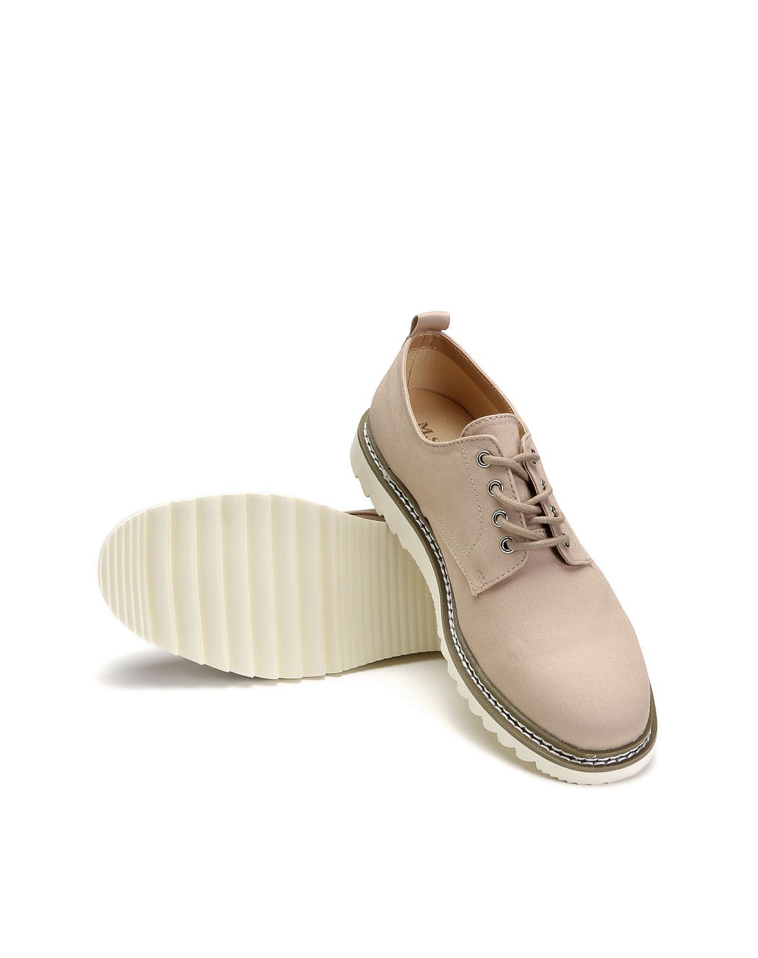 浅卡其色魅力时尚绑带休闲鞋