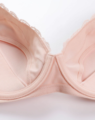 爱慕集团女士内衣专场aimer爱慕女款肤粉色3/4薄杯孕妇哺乳文胸am19