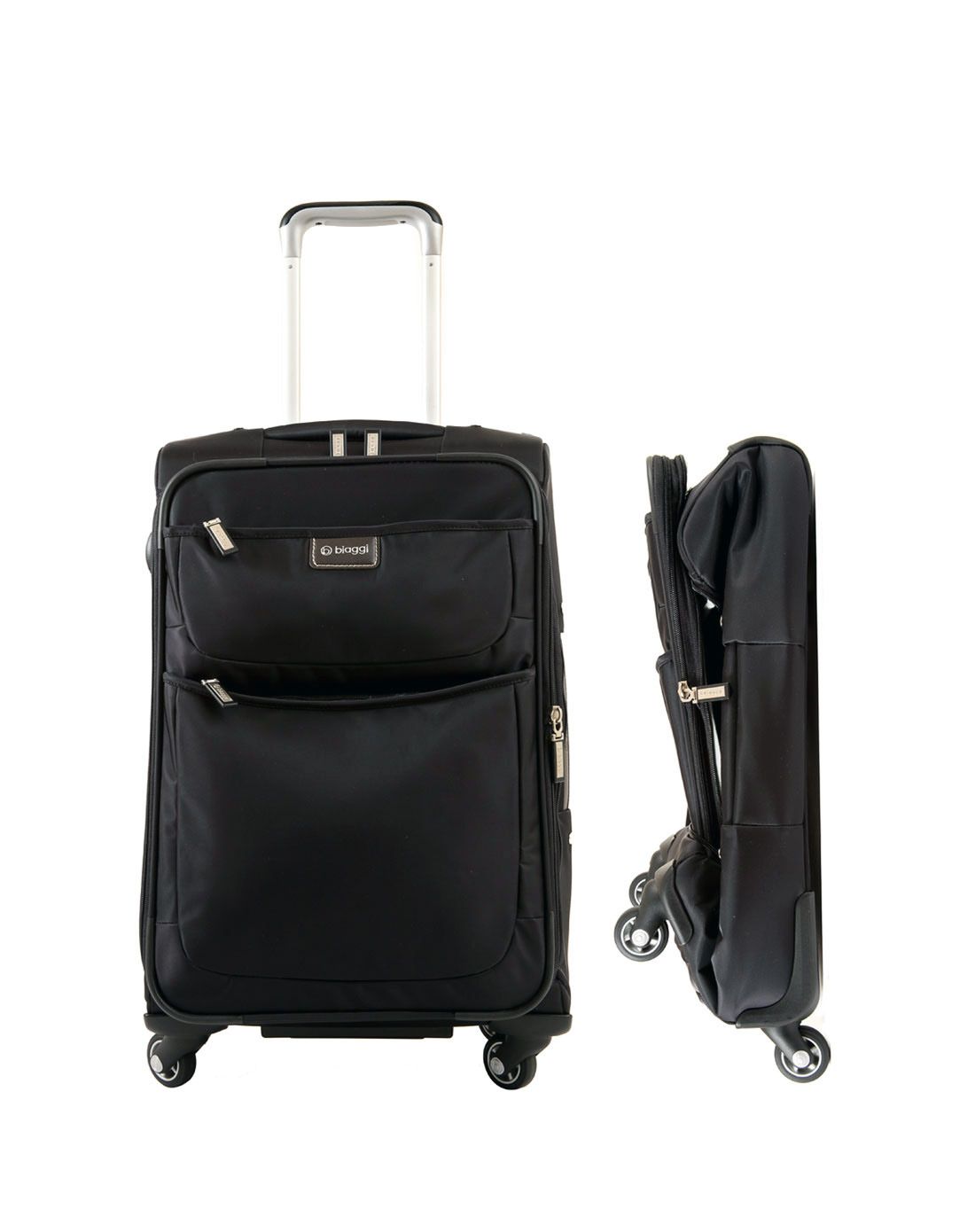 > 黑色时尚22英寸折叠便携拉杆箱