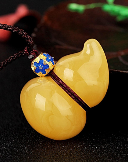 百宝葫芦 天然琥珀蜜蜡吊坠