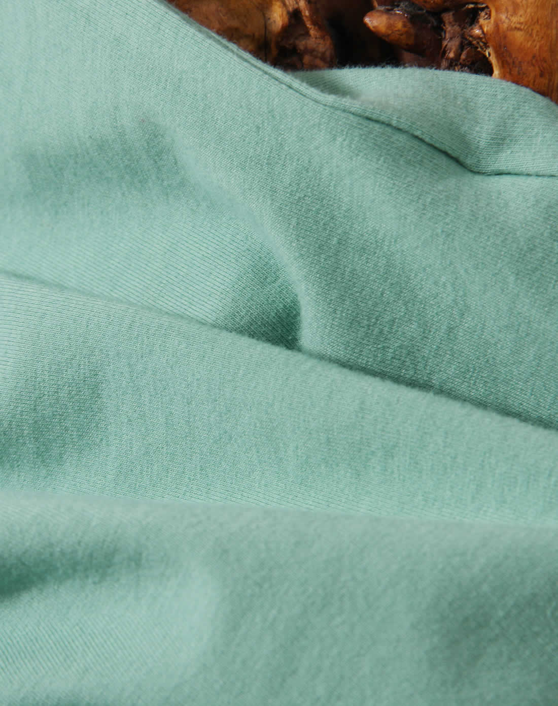 水绿圆领修身短袖t恤