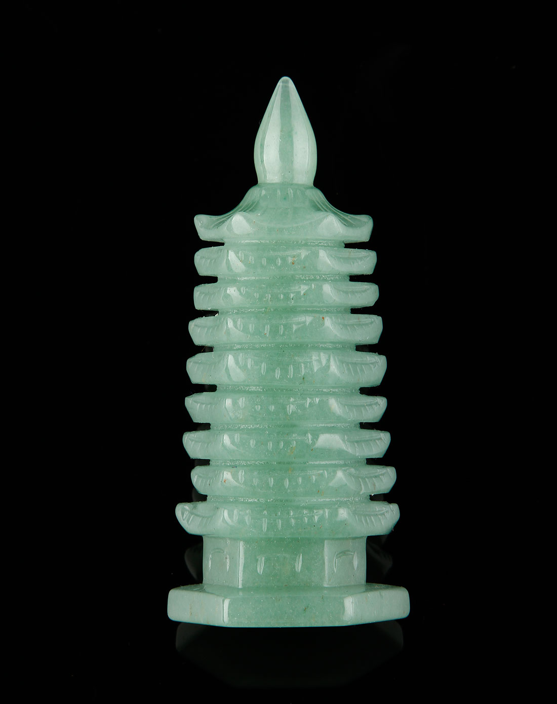 助学业与升官运天然东陵玉文昌塔摆件