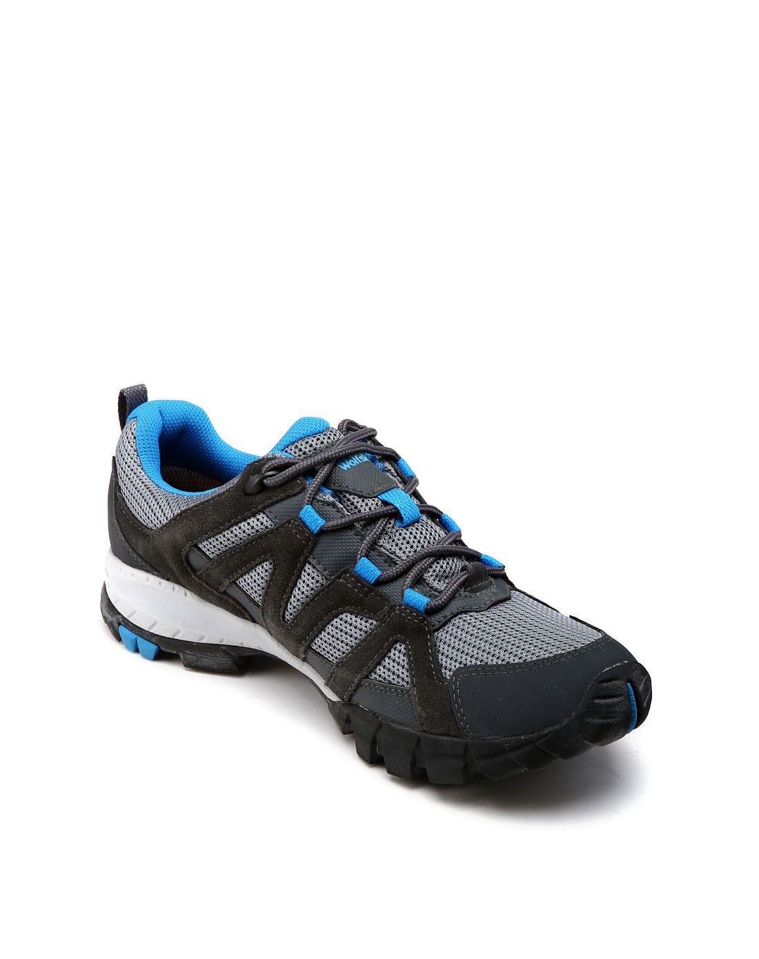 网面透气 男款亮蓝色远足鞋 舒适耐磨