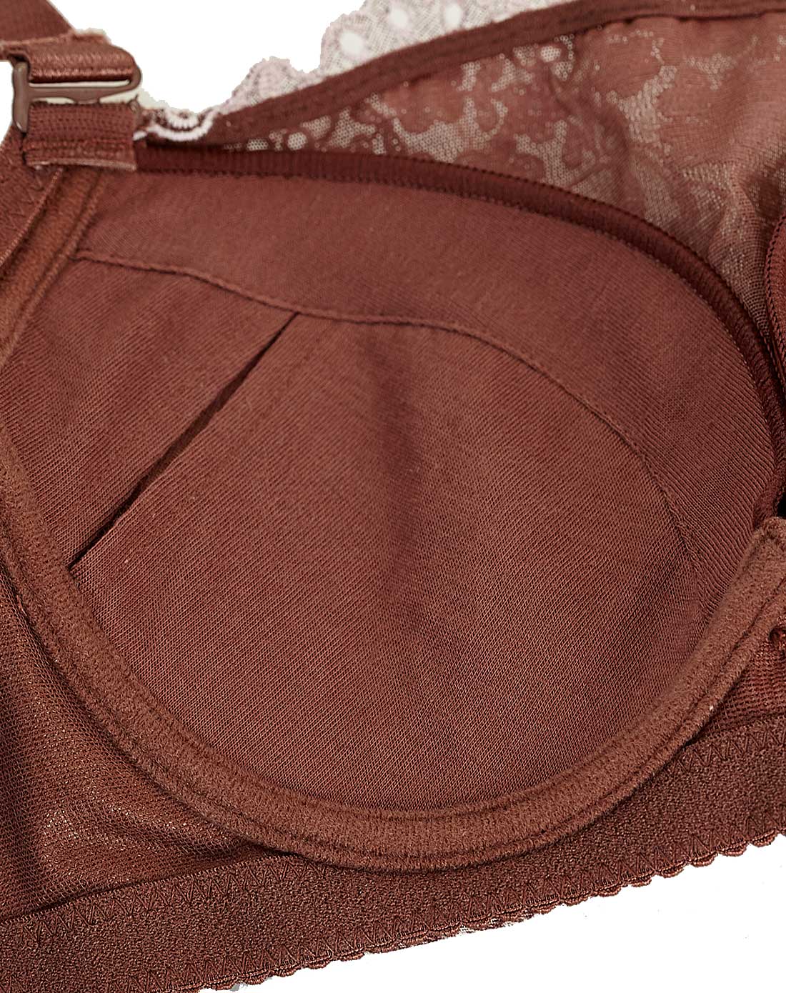 霞黛芳内衣专场蕾蔓姿咖啡色魅力诱惑抹胸中模杯b杯文胸1069br1_唯品