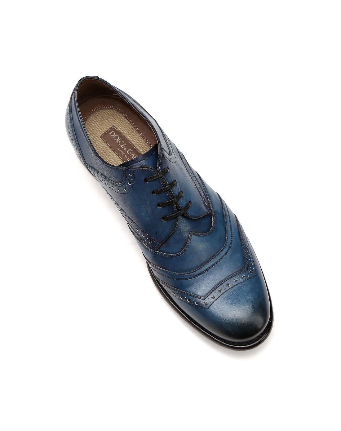 > dolce&gabbana男款蓝色时尚英伦风商务正装鞋