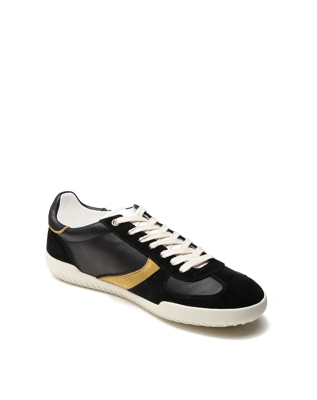 > dolce&gabbana男款黑色绒面拼接系带休闲鞋