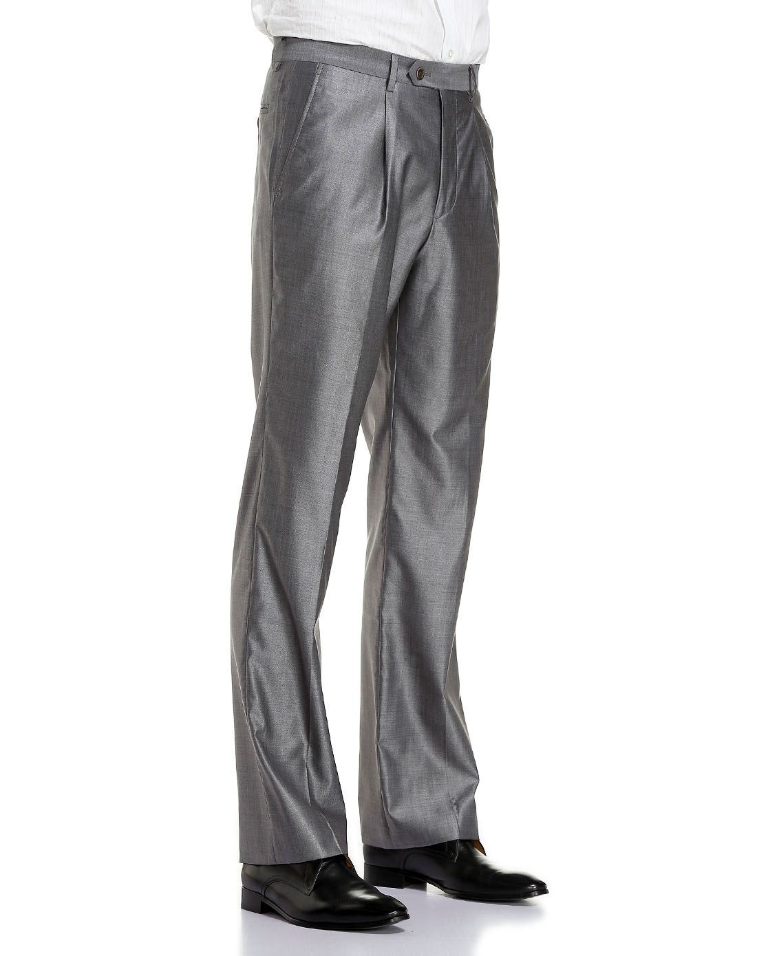 银灰色成熟稳重正装长西裤