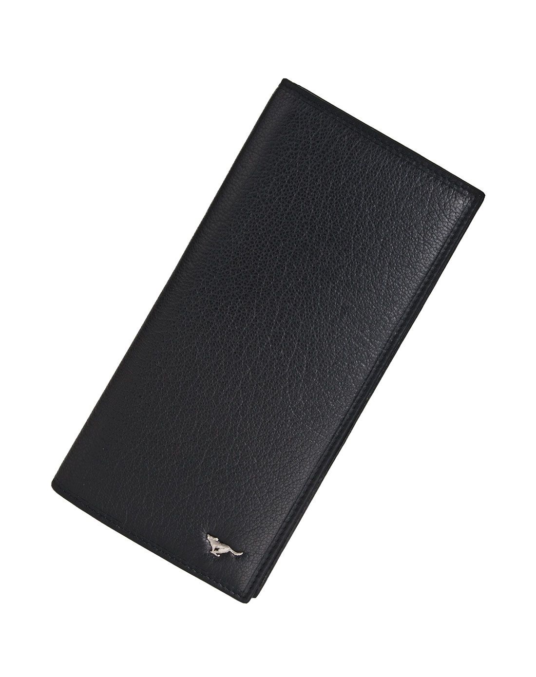 男款黑色头层羊皮时尚商务长款钱包