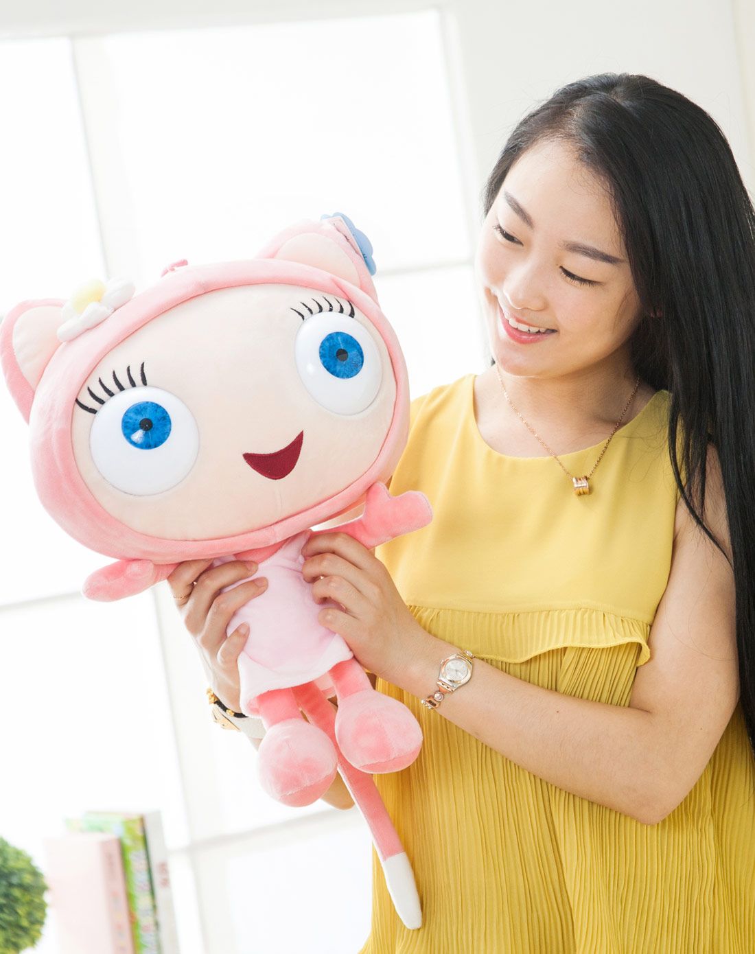 中性粉色bbc动画布鲁精灵公仔45cm