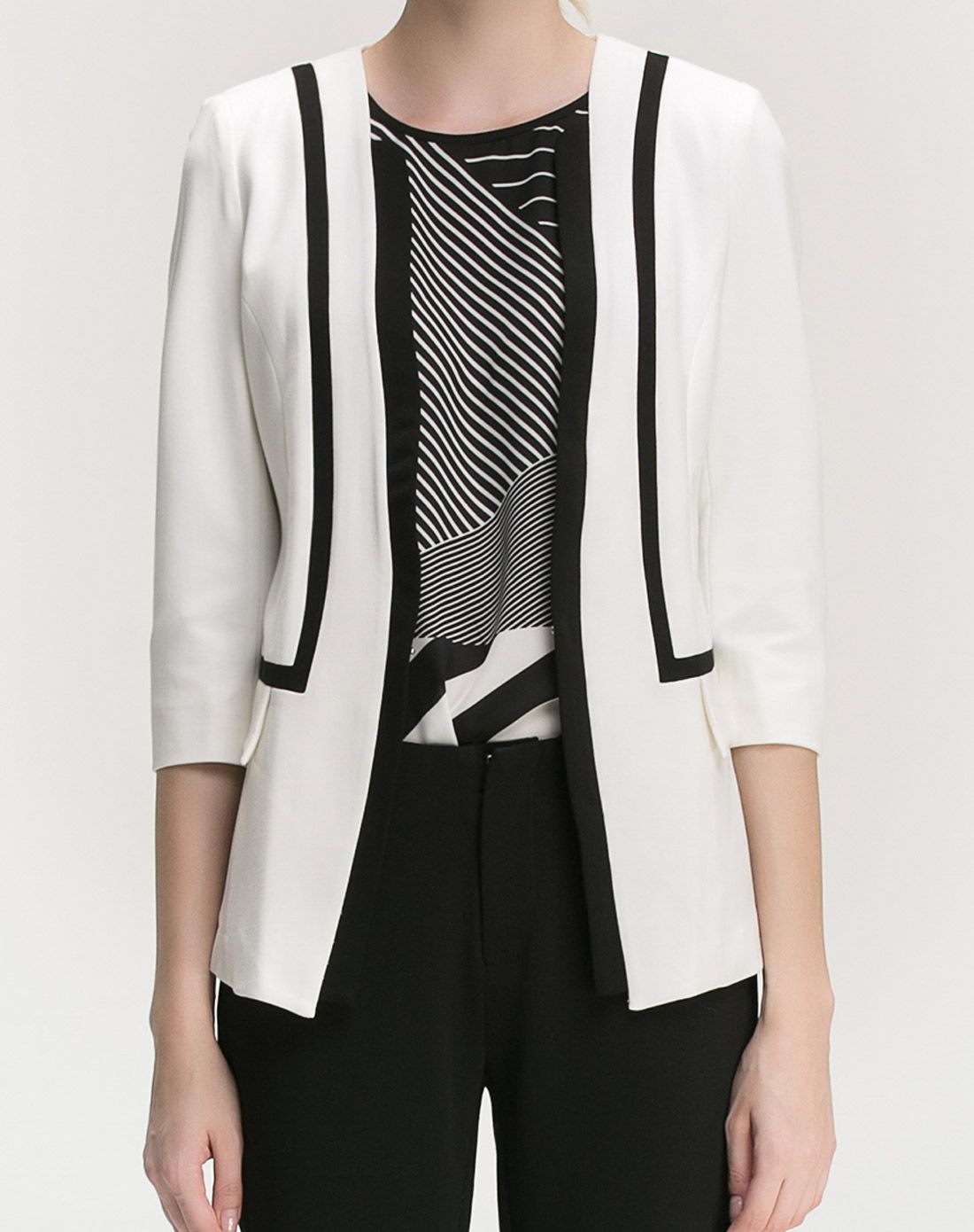 似水年华similar years of water白色韩版v领外套512221w166_唯品会