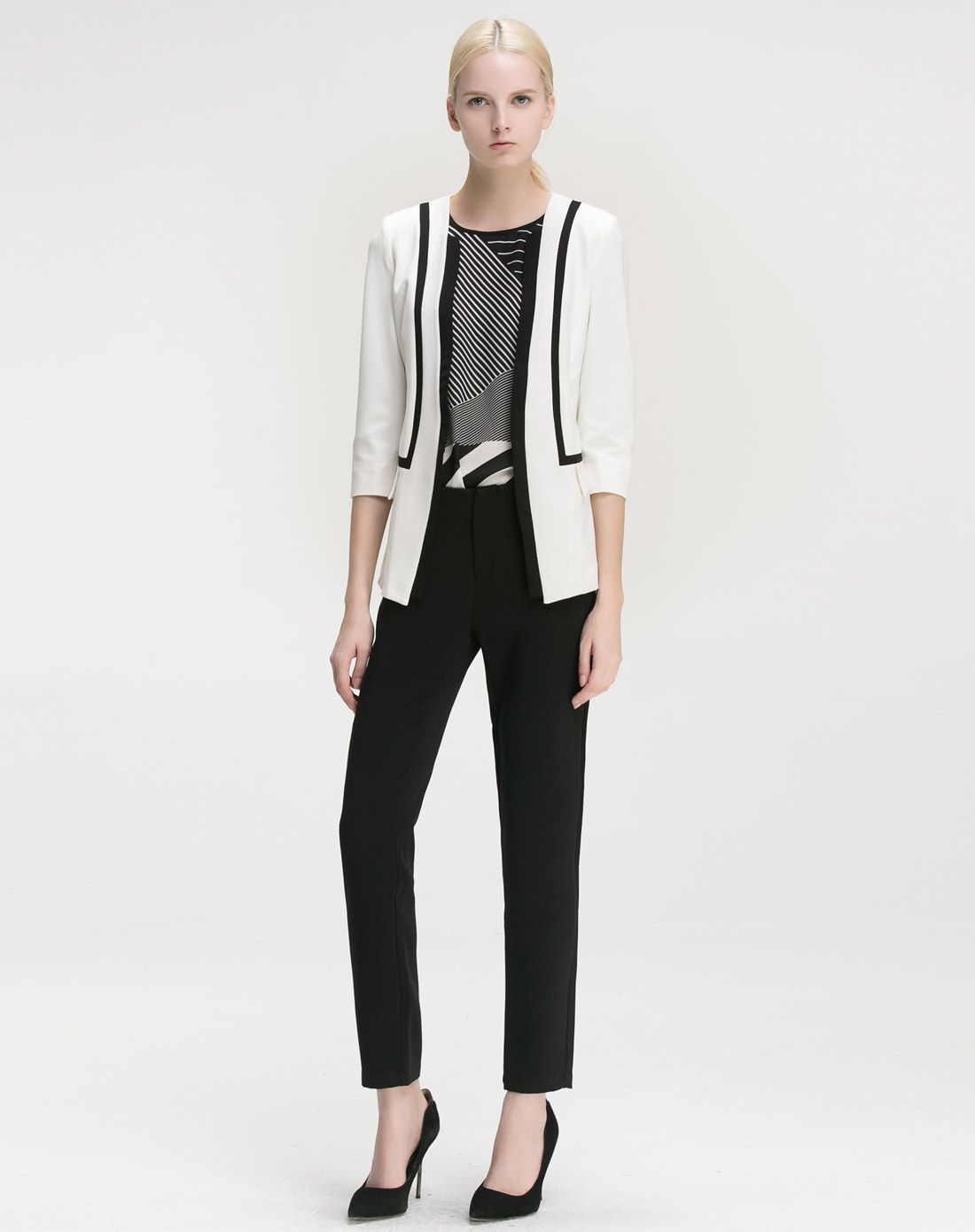 似水年华similar years of water白色韩版v领外套512221w166_唯品会