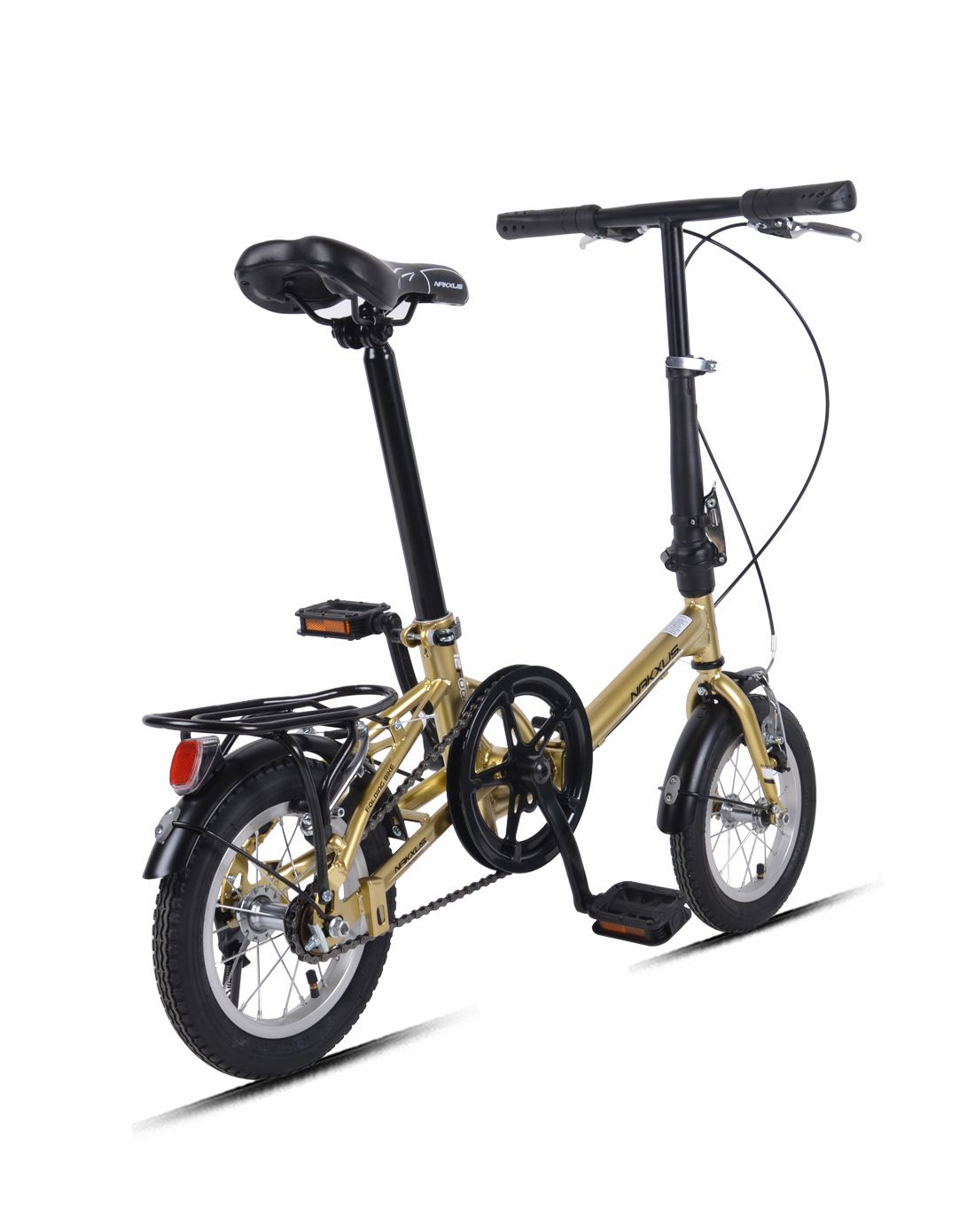 自行车专场直发货 > nakxus 12寸土豪金色迷你轻便休闲1s速双折叠车
