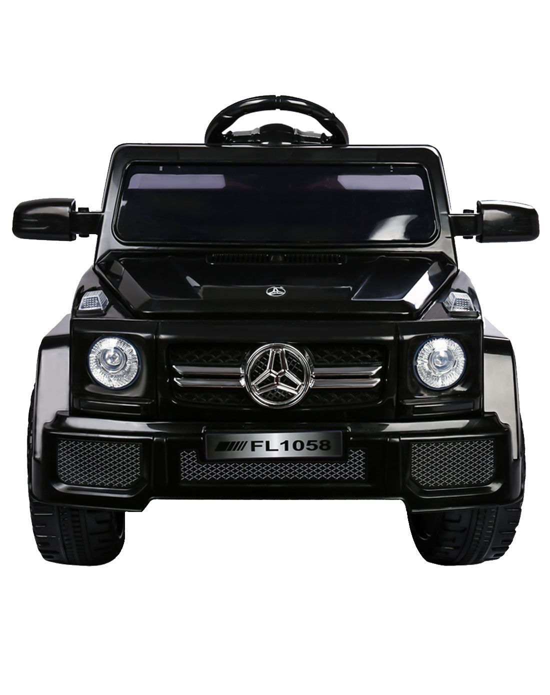 福儿宝仿奔驰hl-1058四轮可坐电动车双驱黑色2.4g中性