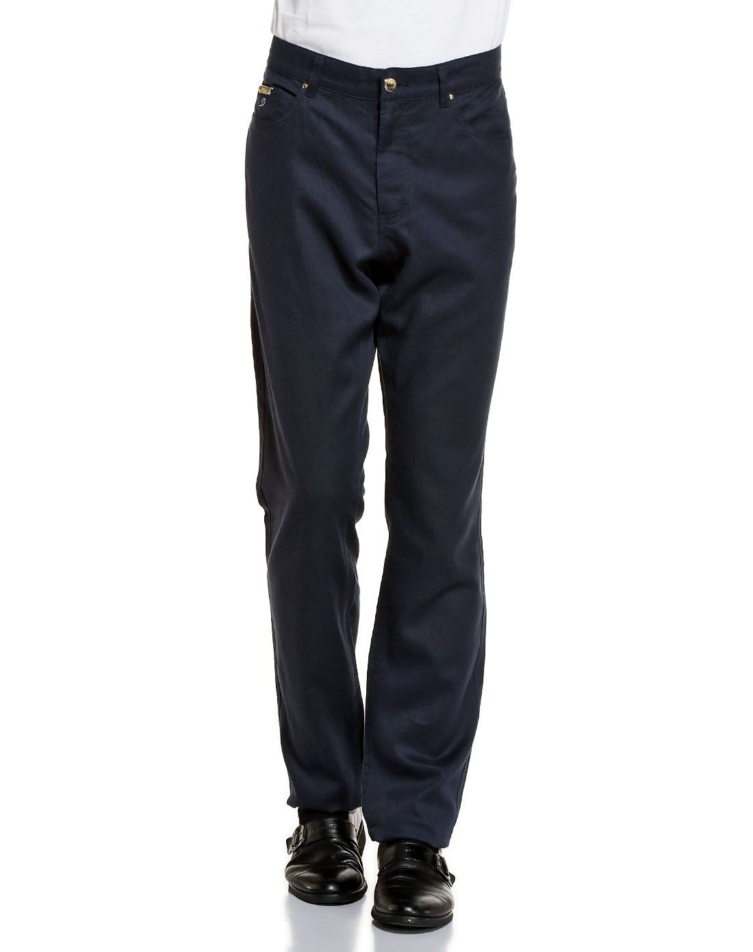 宝蓝色休闲舒适长裤