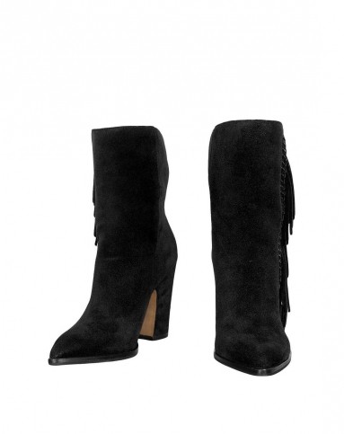 dolcevita女鞋香港直供专场dolce vita 2015黑色绒面流苏短靴dv