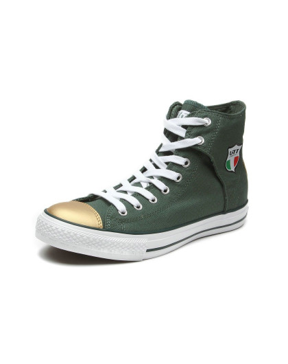 utt耐磨时尚 男款绿配金色高帮帆布鞋 经典酷感ut210554400_唯品会