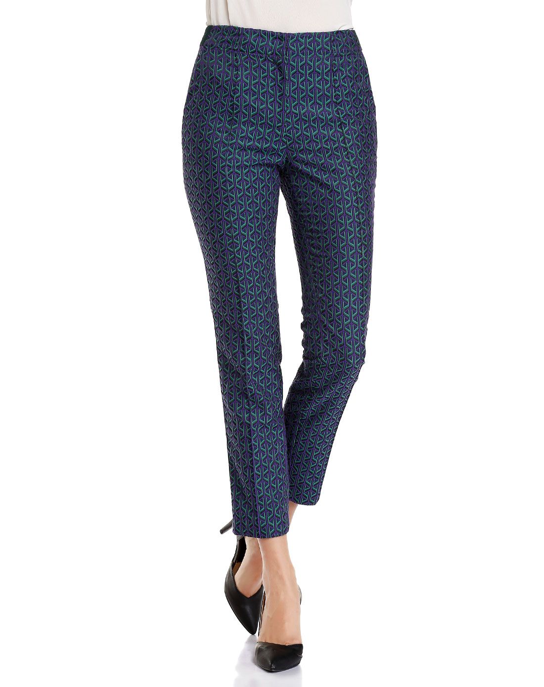 co紫/绿色个性时髦长裤x14g512710_唯品会